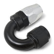 Load image into Gallery viewer, Russell Performance -6 AN Black/Silver 180 Degree Tight Radius Full Flow Swivel Hose End - Additional View 5