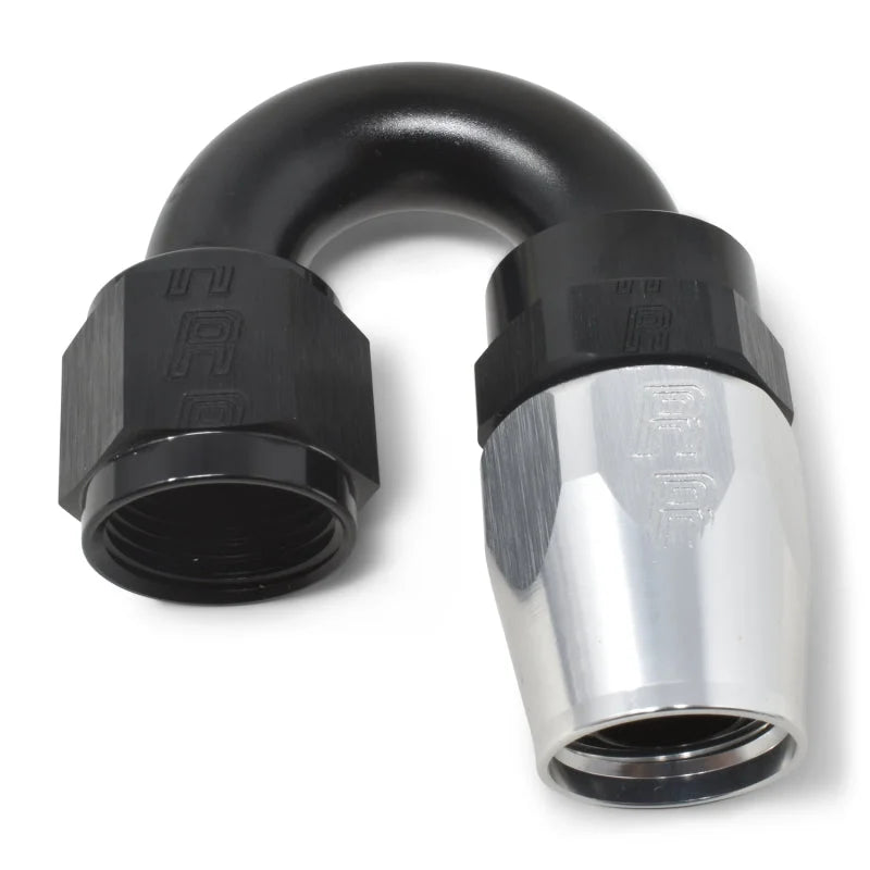 Russell Performance -6 AN Black/Silver 180 Degree Tight Radius Full Flow Swivel Hose End - Additional View 9