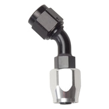 Load image into Gallery viewer, Russell Performance -6 AN Black/Silver 45 Degree Full Flow Hose End - Main Product View
