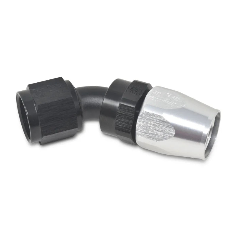 Russell Performance -6 AN Black/Silver 45 Degree Full Flow Hose End - Additional View 5
