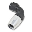 Load image into Gallery viewer, Russell Performance -6 AN Black/Silver 90 Degree Full Flow Hose End - Additional View 7