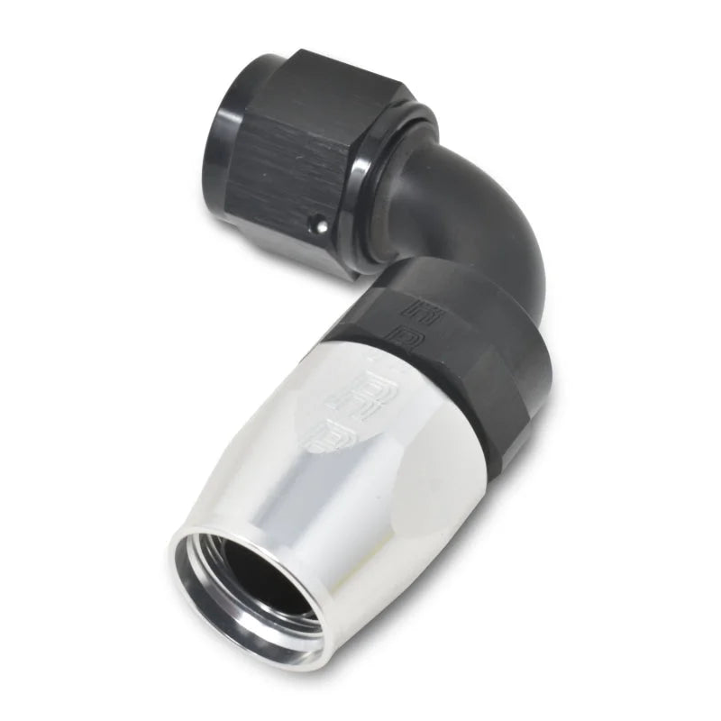 Russell Performance -6 AN Black/Silver 90 Degree Full Flow Hose End - Additional View 7