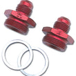 Load image into Gallery viewer, Russell Performance -6 AN Carb Adapter Fittings (2 pcs.) (Red) - Back View