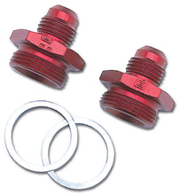 Load image into Gallery viewer, Russell Performance -6 AN Carb Adapter Fittings (2 pcs.) (Red) - Back View