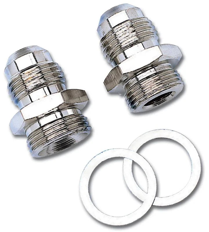 Russell Performance -6 AN Carb Adapter Fittings (2 pcs.) Zinc - Main Product View