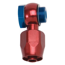 Load image into Gallery viewer, Russell Performance -6 AN Carb Banjo Adapter Fitting (Red/Blue) - Side View