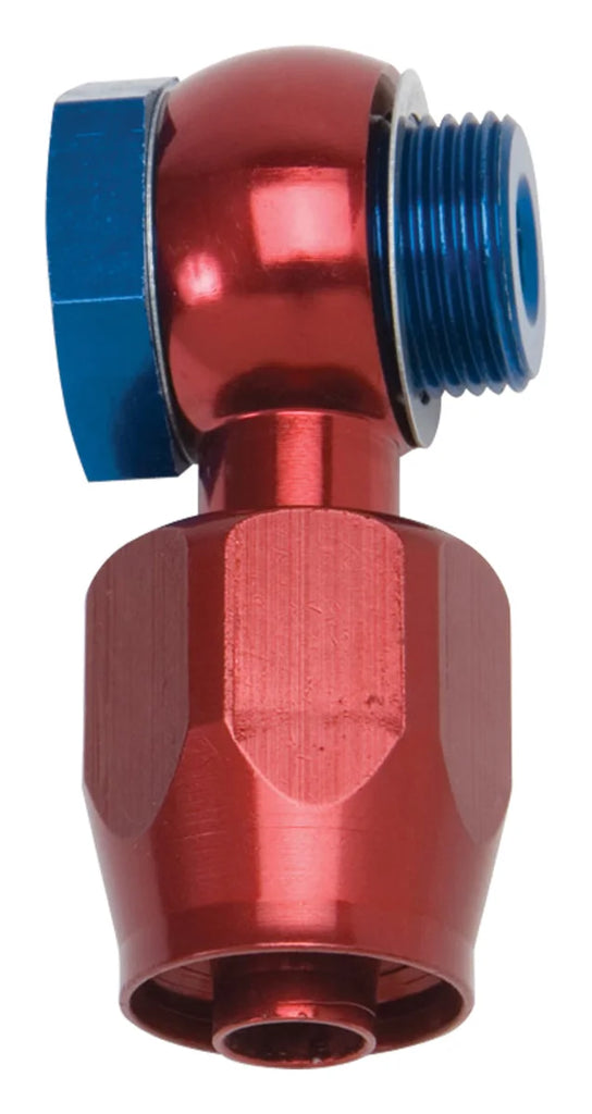 Russell Performance -6 AN Carb Banjo Adapter Fitting (Red/Blue) - Back View