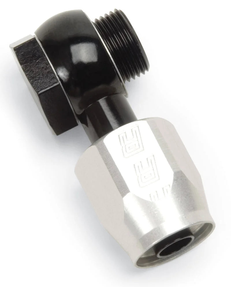 Russell Performance -6 AN Carb Banjo Adapter Fitting (Black) - Back View