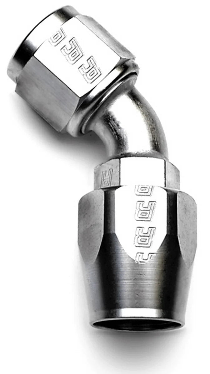 Russell Performance -6 AN Endura 45 Degree Full Flow Hose End - Back View