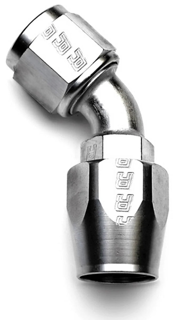Russell Performance -6 AN Endura 45 Degree Full Flow Hose End - Back View