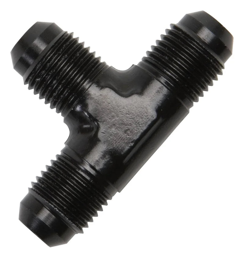 Russell Performance -6 AN Flare Tee Fitting (Black) - Side View