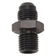 Load image into Gallery viewer, Russell Performance -6 AN Flare to 12mm x 1.5 Metric Thread Adapter (Black) - Side View