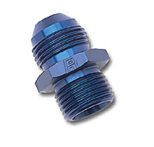 Load image into Gallery viewer, Russell Performance -6 AN Flare to 12mm x 1.5 Metric Thread Adapter (Blue) - Side View