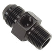 Load image into Gallery viewer, Russell Performance -6 AN Flare to 3/8in Pipe Pressure Adapter (Black) - Back View