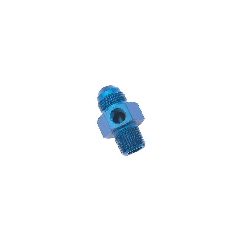 Russell Performance -6 AN Flare to 3/8in Pipe Pressure Adapter (Blue) - Main Product View