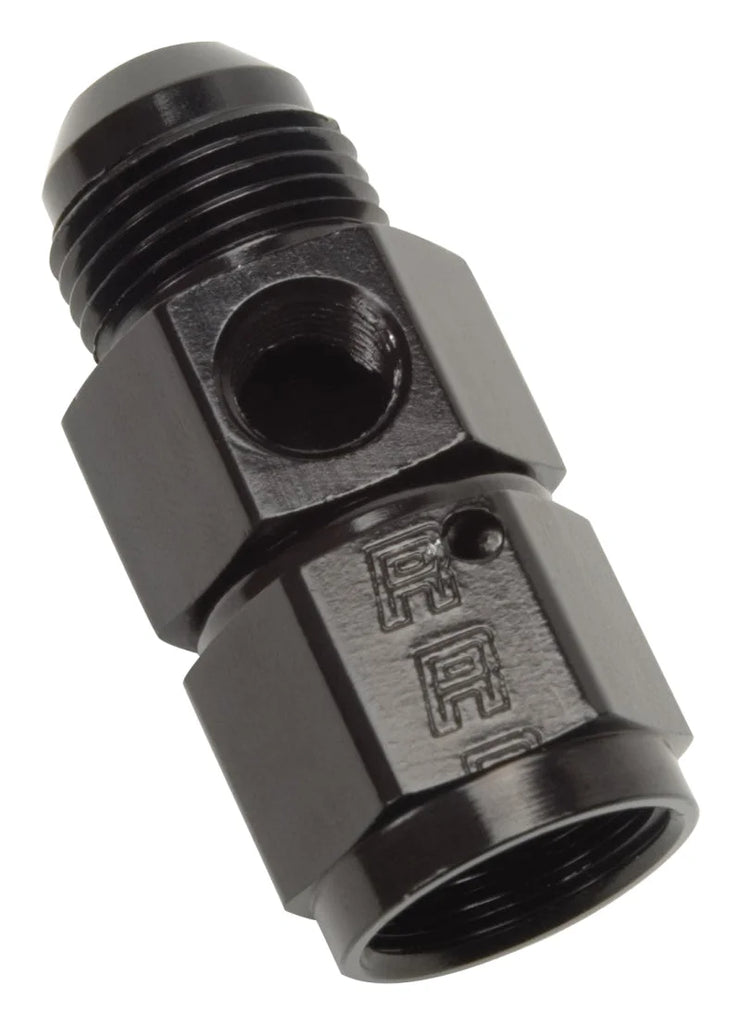 Russell Performance -6 AN Fuel Pressure Take off (Black) - Back View