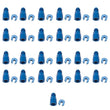 Load image into Gallery viewer, Russell Performance -6 AN Male to 3/8in SAE Quick-Disc Female EFI Adapter Fitting(Bulk Qty 25)-Blue - Main Product View