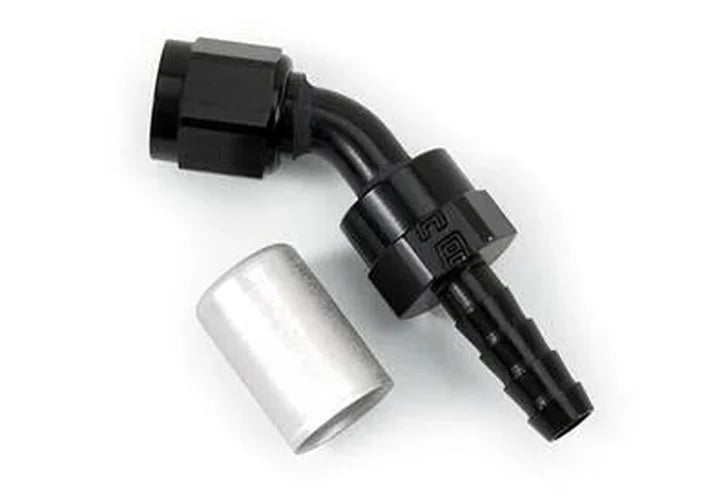Russell Performance -6 AN Proclassic Crimp 90 Degree End (O.D. 0.600) (Qty. 25) - Side View