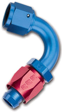 Load image into Gallery viewer, Russell Performance -6 AN Red/Blue 120 Degree Full Flow Swivel Hose End (With 9/16in Radius) - Main Product View