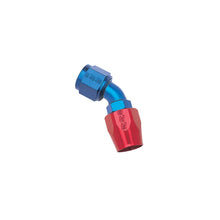 Load image into Gallery viewer, Russell Performance -6 AN Red/Blue 45 Degree Full Flow Hose End - Side View