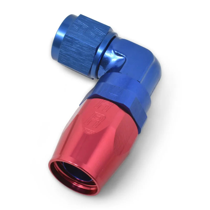 Russell Performance -6 AN Red/Blue 90 Degree Forged Aluminum Swivel Hose End - Additional View 9