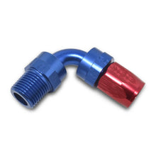 Load image into Gallery viewer, Russell Performance -6 AN Red/Blue 90 Degree Full Flow Swivel Pipe Thread Hose End (With 3/8in NPT) - Additional View 7