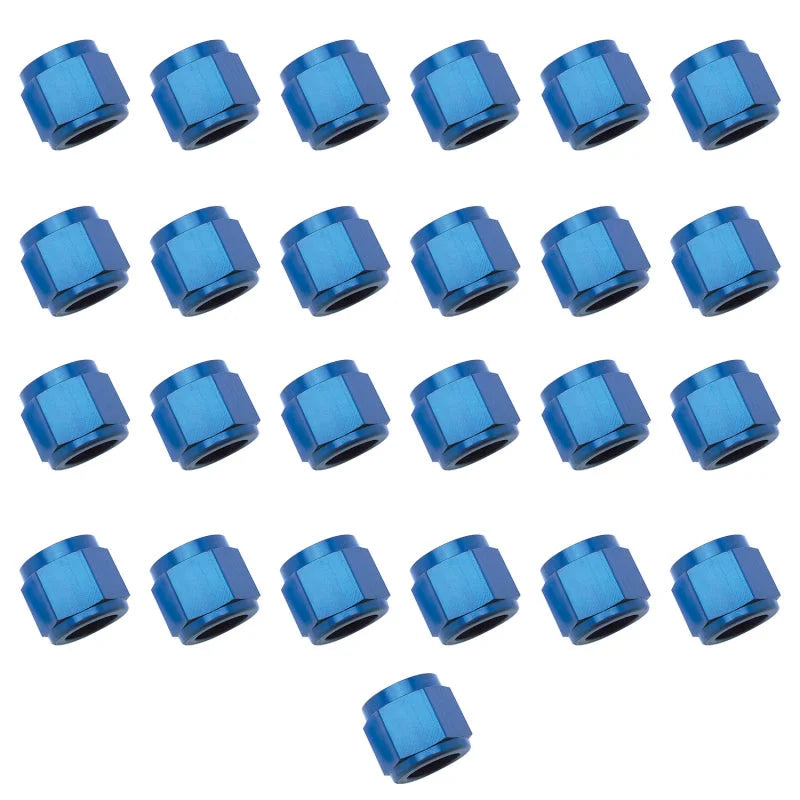 Russell Performance -6 AN Tube Nuts 3/8in dia. (Blue) (25 pcs.) - Main Product View