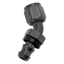 Load image into Gallery viewer, Russell Performance -6 AN Twist-Lok 45 Degree Hose End (Black) - Back View
