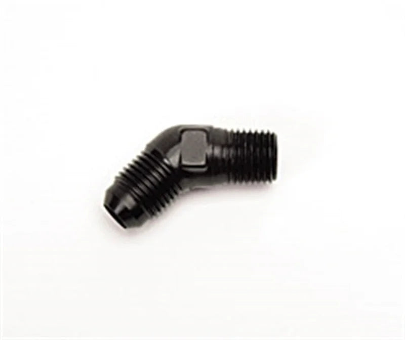 Russell Performance -6 AN to 1/4in NPT 45 Degree Flare to Pipe Adapter - Back View
