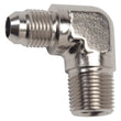 Load image into Gallery viewer, Russell Performance -6 AN to 1/4in NPT 90 Degree Flare to Pipe Adapter (Endura) - Installation View