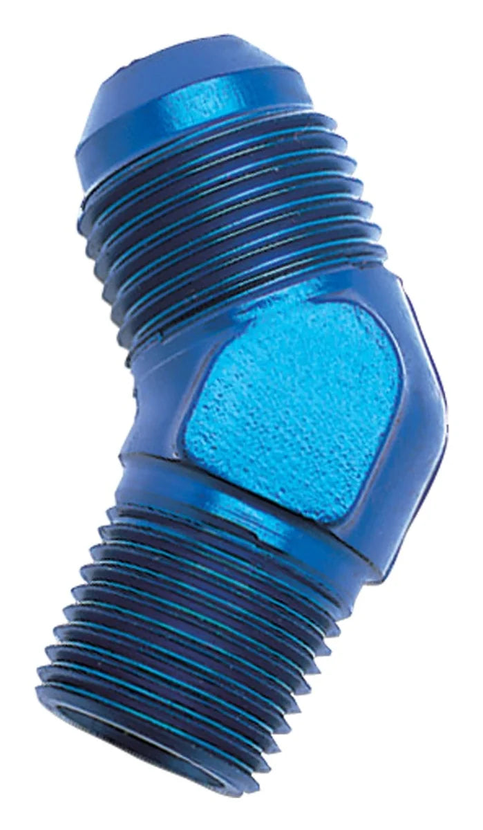 Russell Performance -6 AN to 1/8in NPT 45 Degree Flare to Pipe Adapter - Installation View