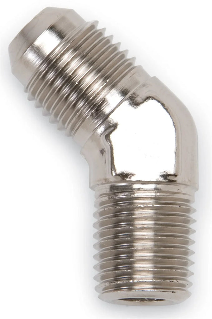 Russell Performance -6 AN to 1/8in NPT 45 Degree Flare to Pipe Adapter - Back View