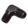 Load image into Gallery viewer, Russell Performance -6 AN to 1/8in NPT 90 Degree Flare to Pipe Adapter (Black) - Back View