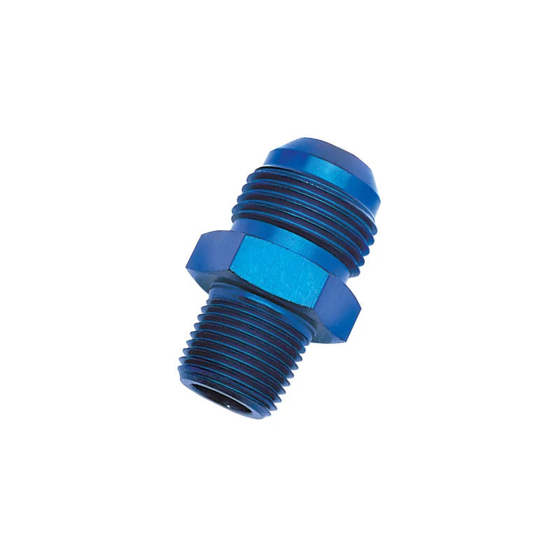 Russell Performance -6 AN to 1/8in NPT Straight Flare to Pipe (Blue) - Back View