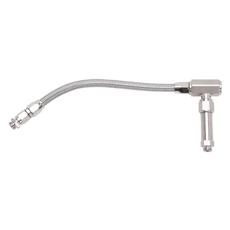 Russell Performance -6 AN to 3/8in Female NPT ProFlex Demon Carb Dual Inlet Carb Kit (Endura) - Side View