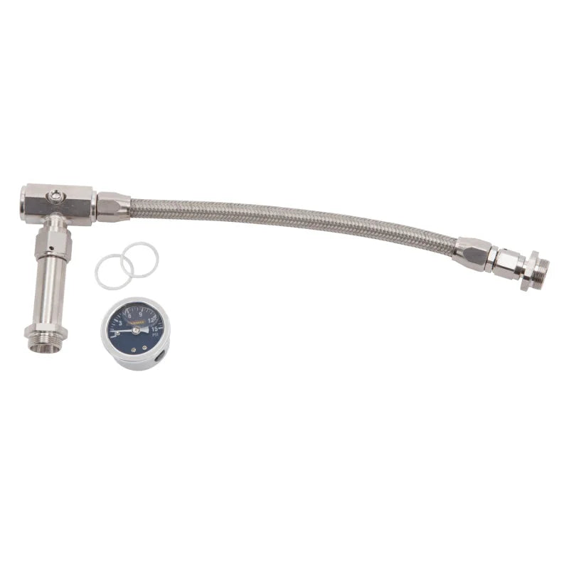 Russell Performance -6 AN to 3/8in Female NPT ProFlex Holley 4150 Dual Inlet Carb Kit (Endura) - Side View