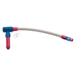 Load image into Gallery viewer, Russell Performance -6 AN to 3/8in Female NPT ProFlex Demon Carb Dual Inlet Carb Kit (Red/Blue) - Main Product View