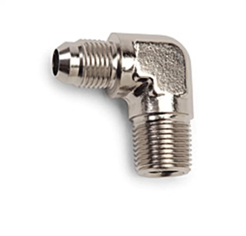 Russell Performance -6 AN to 3/8in NPT 90 Degree Flare to Pipe Adapter (Endura) - Back View