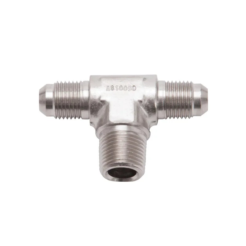 Russell Performance -6 AN to 3/8in NPT Flare to Pipe Tee Fitting - Installation View