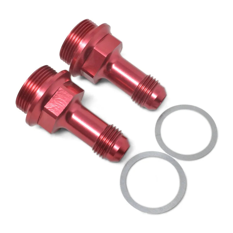 Russell Performance 7/8in -20 x -6 AN Male Flare Extended (2 pcs.) (Red/Blue) - Additional View 8