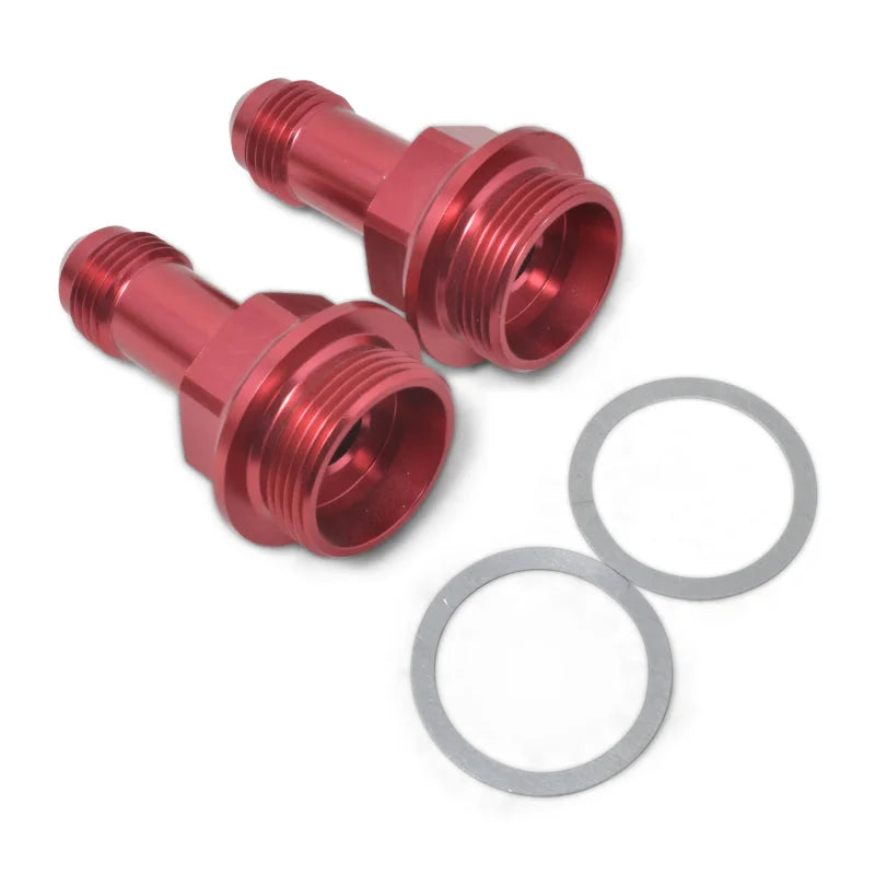 Russell Performance 7/8in -20 x -6 AN Male Flare Extended (2 pcs.) (Red/Blue) - Additional View 9