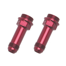 Load image into Gallery viewer, Russell Performance 7/8in -20 x -8 AN Male Flare Extended (2 pcs.) (Red/Blue) - Main Product View