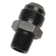 Load image into Gallery viewer, Russell Performance -8 AN 1/4in NPT Straight Black Flare to Pipe Adapter - Side View