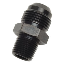 Load image into Gallery viewer, Russell Performance -8 AN 1/4in NPT Straight Black Flare to Pipe Adapter - Side View