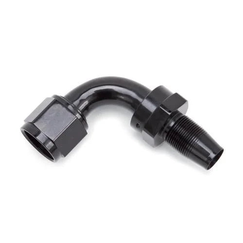 Russell Performance -8 AN 45 Degree Hose End Without Socket - Polished and Black - Back View