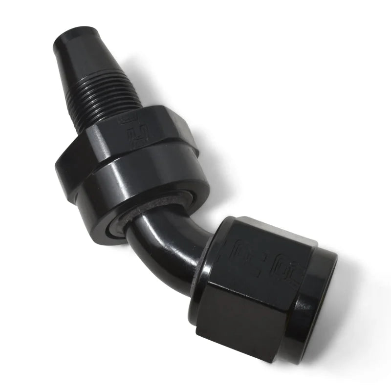 Russell Performance -8 AN 45 Degree Hose End Without Socket - Polished and Black - Additional View 6