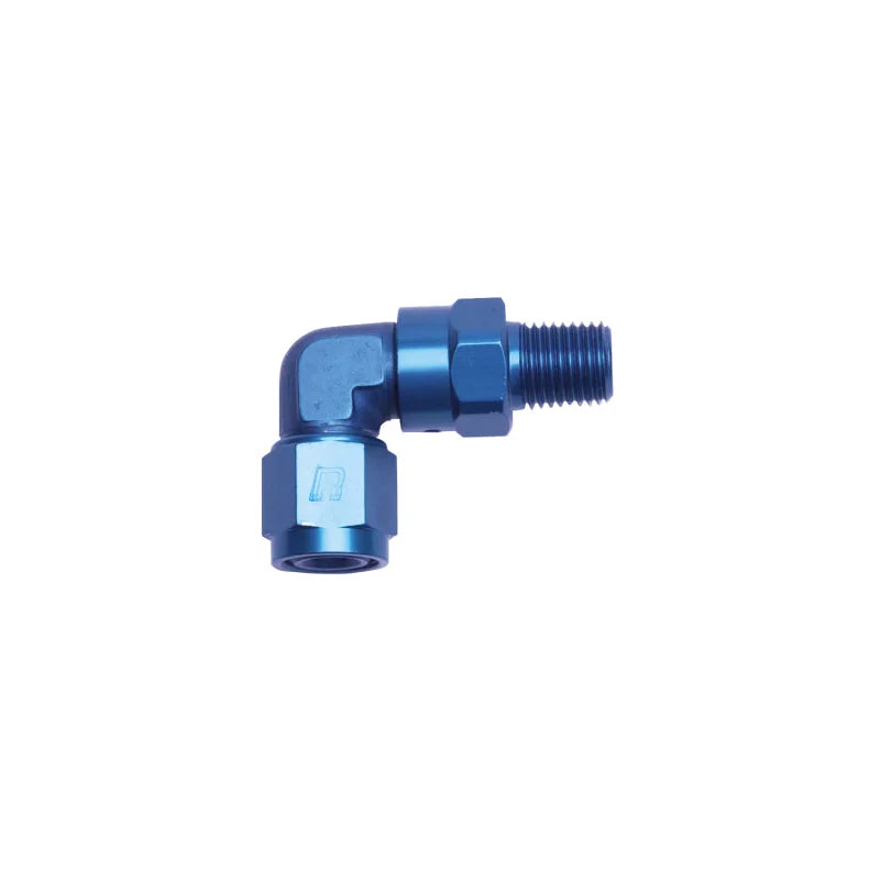 Russell Performance -8 AN 90 Degree Female to Male 3/8in Swivel NPT Fitting - Side View