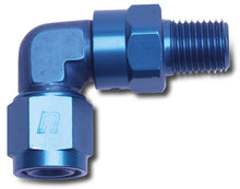 Load image into Gallery viewer, Russell Performance -8 AN 90 Degree Female to Male 3/8in Swivel NPT Fitting - Back View