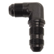 Load image into Gallery viewer, Russell Performance -8 AN 90 Degree Flare Bulkhead (Black) - Side View