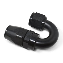Load image into Gallery viewer, Russell Performance -8 AN Black 180 Degree Full Flow Swivel Hose End - Installation View